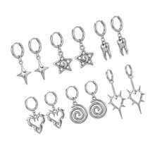 Winding Star Pendant Earrings Craft Of Alloy Portable Jewelry