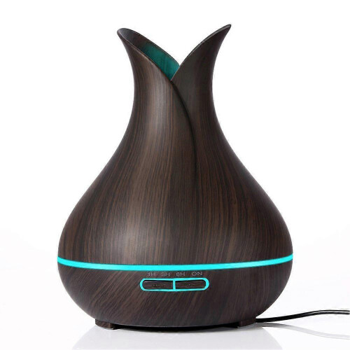 (EU Plug) 400ML Essential Oil Diffuser Ultrasonic Aromatherapy Air Humidifier for Home Office Spa
