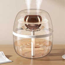 (White) 3L Large Capacity Crystal Clear Humidifier for Home & Office, Silent Dual Spray Nano Atomization Humidifier with Night Light