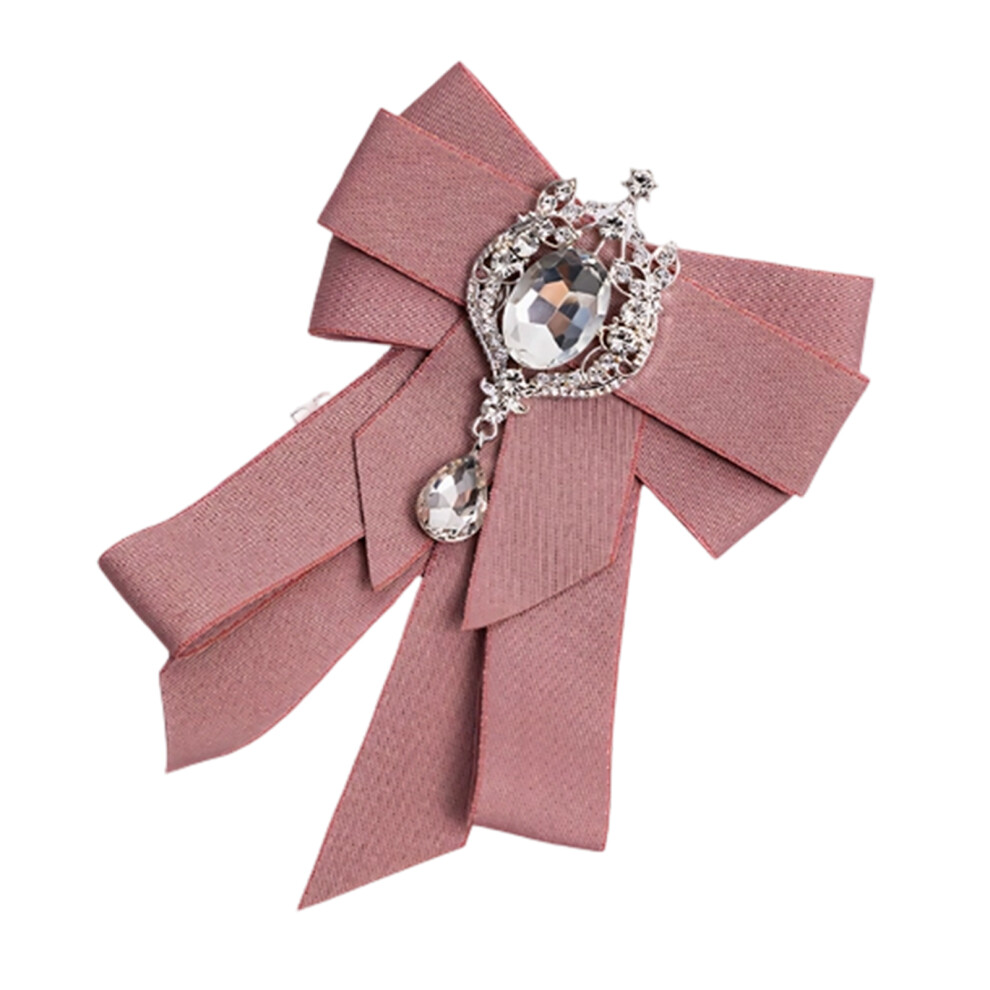 Crystal Bows Brooch For Dresses And Coats Fashionable-1