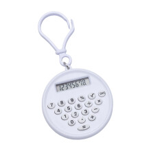 ABS Silicon Keyring Calculator With Noiseless Keys Ideal-White