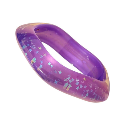 Modisches breites Armband mit unregelmäßigem Design,-Lila
