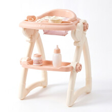 BiBi Doll Baby Doll Highchair with Feeding Accessories Cutlery & Bottle Playset