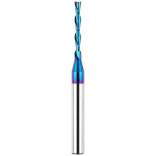 KINCJON Downcut Spiral Router Bit 1/4 Inch ,1/8 Inch Cutting Diameter, Extra Long 3 Inch Solid Carbide for