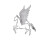 Modische Charm-Brosche, Brosche mit fliegendem Pferd,-Silber 1