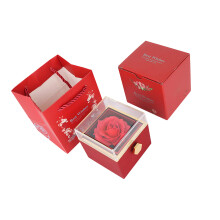 Romance Gift Acrylic Jewelry Box for Lovers-Red