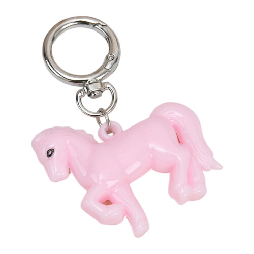Multi Functional Acrylic Keychain Horse Shape Perfect for-Pink
