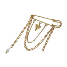Chic Tassels and Chain Metal Brooch Pin for Enhancing-5