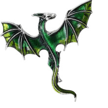Western Dragon Emaille Broche Legering Vakmanschap-Groente