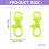 20PCS Plastic Jewelry Clasps Child Friendly Design-White 3