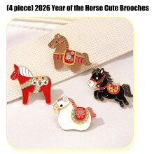 4 Stuks Vintage Paard Accent Broche Elegante Verklaring Borst