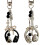Sturdy Alloy Acrylic Earphone Design Keychain Hanging-Silver 2