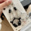 Sturdy Alloy Acrylic Earphone Design Keychain Hanging-Silver 7