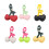 PU lederen sleutelhanger Cherrys Charm voor-Roze 5