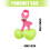 PU lederen sleutelhanger Cherrys Charm voor-Roze 6