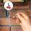PU lederen sleutelhanger Cherrys Charm voor-Roze 7