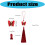 Stilvolle schmetterlingsförmige Fransenquasten, 26 cm,-Hellblau 4