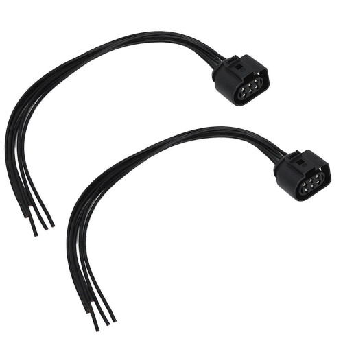 2Pcs 6 Pin Wired Connector Plug High Flexibility Stable Performance Compatible with Audi TT MK2 1J0 973 733 OEM Replacement 1