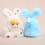 Porte-clés en forme de lapin ludique, Options multicolores,-Bleu 6