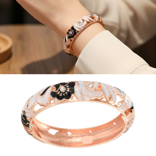 Verstelbare open einde armband etnische emaille sieraden-bruin 2