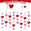 3D Heart Garland – Red, Pre-Assembled, Reusable 4