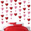 3D Heart Garland – Red, Pre-Assembled, Reusable 2