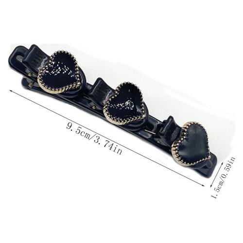 Fermagli per capelli a doppio strato con strass e 3 piccole clip 2