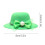 St. Patrick's Day Desktop Ornament Set Green Irish Hat Wine 3