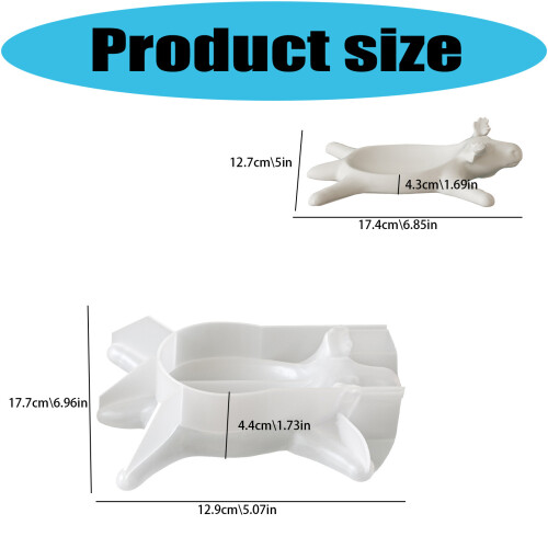 Silicone Mold for Candle Holder Decorative Lying Cow Shaped 2