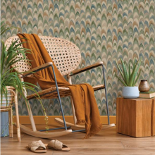 Multi Geometric Metallic Wallpaper Textured Retro Quirky Paste The Wall Vinyl