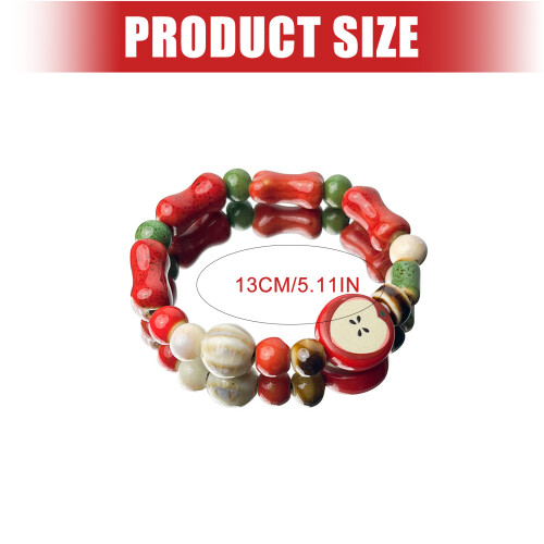 Trendiges elastisches Keramikperlenarmband, einzigartiger 2