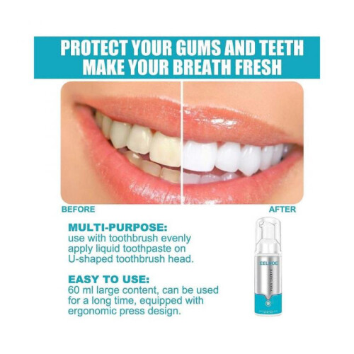 2pcs Baking Soda Teeth Whitening Mousse Brightify Deep Cleaning Foam FreshToothpaste 1