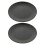 OUNONA Black Melamine Serving Plates 22.8 cm 2 pcs 1