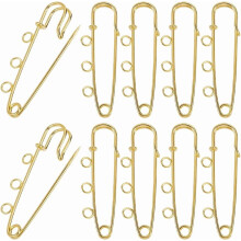 Imperdibles dorados de 17 mm, 30 broches metálicos para falda escocesa