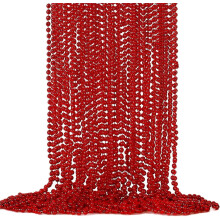 Rote Perlenketten, 33 Zoll, 7 mm, 24er-Pack