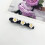 Fermaglio per capelli a doppio strato con strass e 3 piccole clip 1