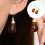 Lightweight Retro Brown Earrings With Easy Hook Closure Ear 2