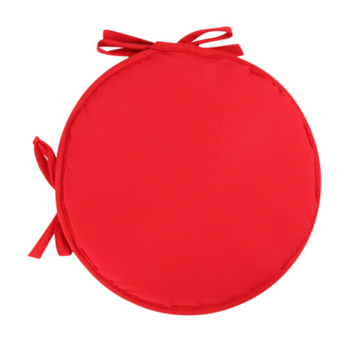 Cuscino rotondo per sedia con lacci – 30 cm, in cotone.