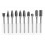 10 Pieces Tungsten Carbide Single Cut Rotary Burr SET 1/8" 2