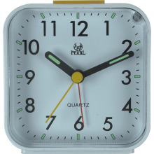 Black Friday Silent analog alarm clock bedside table clock square table clock quartz clock alarm clock with snooze and luminous_white_Surprise Gift