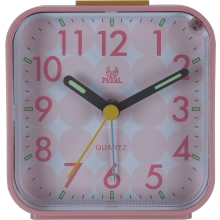 Black Friday Silent analog alarm clock bedside table clock square table clock quartz clock alarm clock with snooze and luminous_pink_Surprise Gift