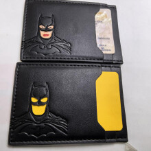 Leather Leather Patch Wallet Personalized Superhero Mask Card Holder Leather Patch_Surprise Gift