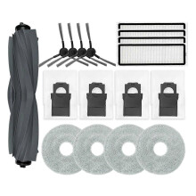 Repuestos y accesorios compatibles para aspiradora robot Bot L10s Plus: cepillo lateral principal, filtro HEPA, paño de limpieza, bolsa para el polvo