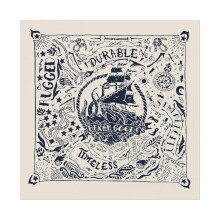 Foulard quadrato in puro cotone stampato con motivo bandana in stile hip hop vintage T3r1_Regalo a sorpresa