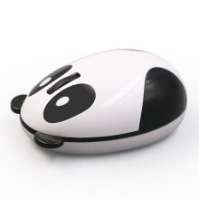 Niedliche kabellose Panda-Maus, Mini-USB-2,4-GHz-Akkumulatormaus für Kinder (kabellos, weiß) – Überraschungsgeschenk
