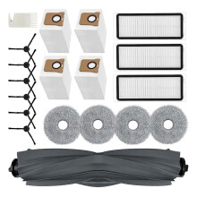 Cepillo lateral principal, filtro HEPA, paño de mopa, bolsas para el polvo y repuestos compatibles para la aspiradora robot Dreame L20 Ultra - Regalo
