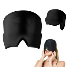 Migrainekap - Hoofdpijnkap tegen migraine - Koel oogmasker zwart zwart zwart zwart één maat_SPECIALE CADEAUS_Verrassingscadeau