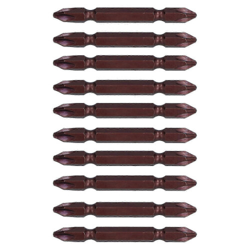 10Pcs Double Ended Screwdriver Bits Cross Magnetic Bit Set with 1/4in Hex Shank PH2 Head 1