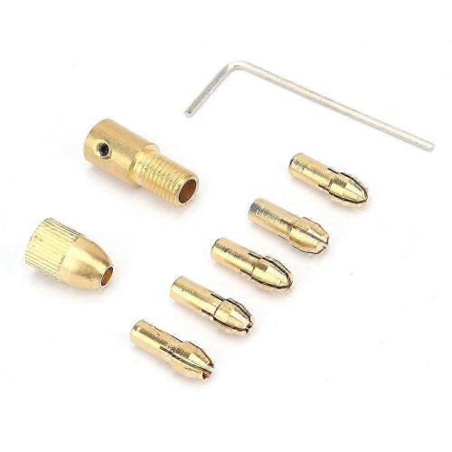 7 Pcs 0.5-3mm Electric Drill Bit Collet Micro Twist Drill Chuck Tool Adapter (3.17mm ) 2