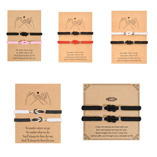 Adjustable Braided Love Knot Bracelet For Couples Romantics-A03 1